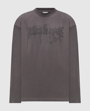 Vetements Сірий лонгслів з принтом UCF76LS400M