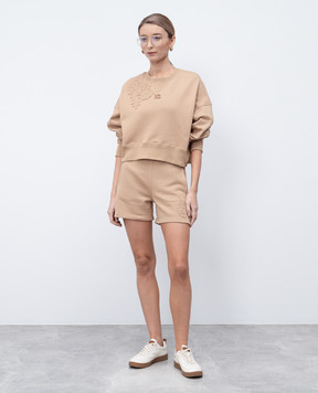 Ermanno Scervino Бежевий світшот з аплікацією D461M303RLGKRA