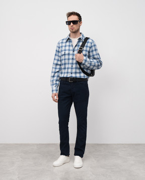 Tom Ford Бежева футболка з вишивкою монограми логотипа JCS001JMC002S23