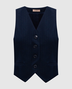 Twinset Синий жилет с люрексом 242TP2158
