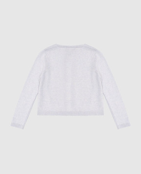 Christian Dior Детский голубой кардиган с шерстью с люрексом 8HBM14CARE58