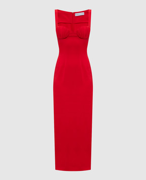 Rowen Rose Красное платье миди DRSRR389