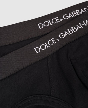 Dolce&Gabbana Дитячий набір чорних трусів-сліпів L4J700ON00G