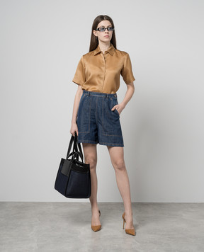 Max Mara Коричнева блуза ACANTO з шовку ACANTO1234