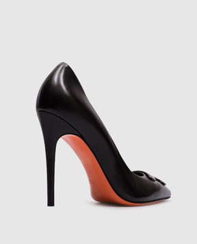 Santoni Черные кожаные туфли WDSX71208HI2TSZA
