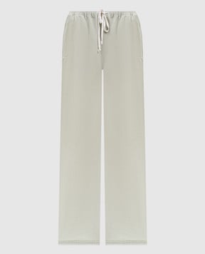 Maison Margiela MM6 Зелені штани з вишивкою логотипа S62KB0235S30653