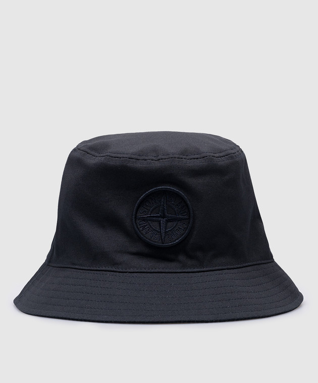 Stone Island Синяя панама с логотипом 801599461