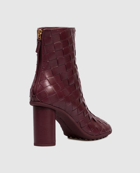 Bottega Veneta Бордові шкіряні ботильйони Atomic 811087V2ED0