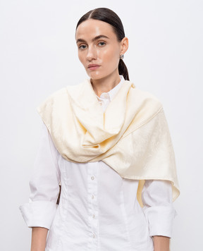 Etro Бежевий шарф з шовку та вовни у візерунок WATA0010AQ215