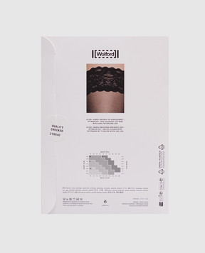 Wolford Черные чулки с кружевом 20 den 21223