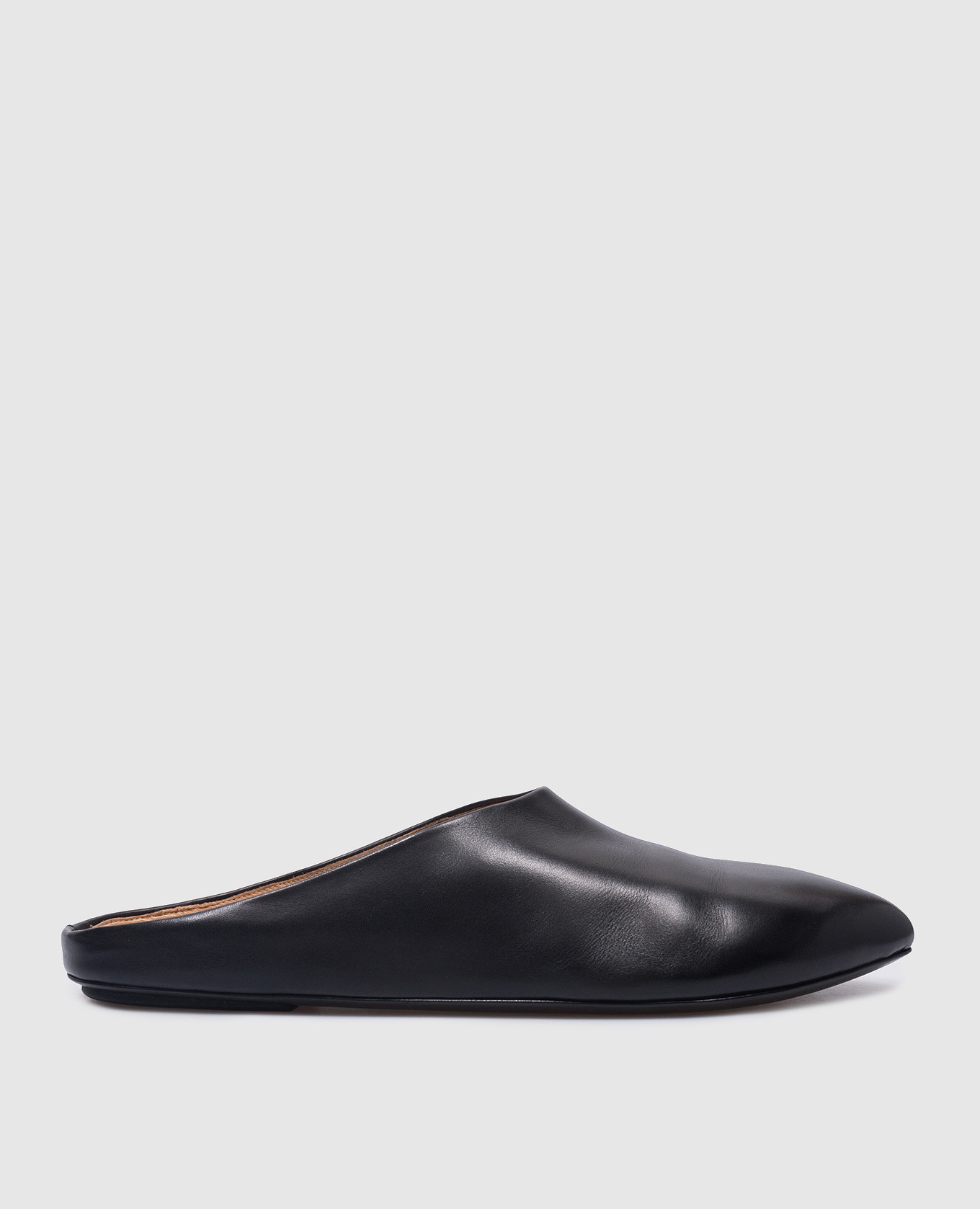 Noce black leather mules