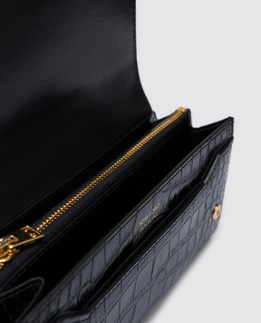 Tom Ford Чорний шкіряний гаманець з тисненням під шкіру крокодила S0477LCL395X
