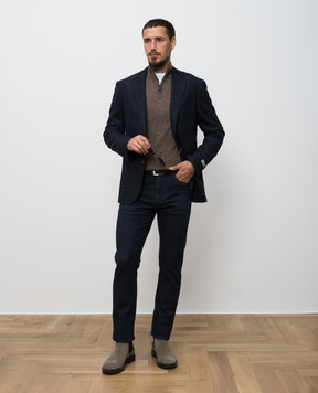 Canali Синие джинсы с логотип патч PD0001891719
