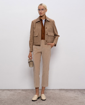 Max Mara Weekend Бежевые вельветовые брюки MARRUCA MARRUCA