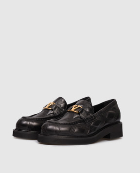 Valentino Чорні шкіряні лофери з емблемою VLogo 7W2S0MC8FGZ