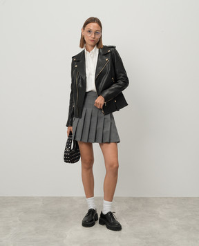 Babe Pay Pls Черная кожаная косуха 1603VESTE