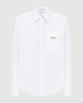 Brunello Cucinelli Біла сорочка з ланцюжком моніль M0091MY516