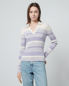 Twinset Фиолетовый пуловер с люрексом 241TP3381