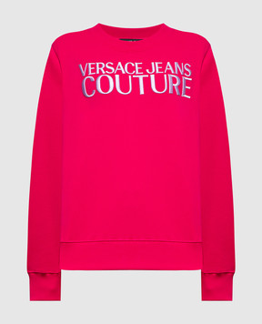 Versace Jeans Couture Розовый свитшот с вышивкой логотипа 76HAIT01CF01T