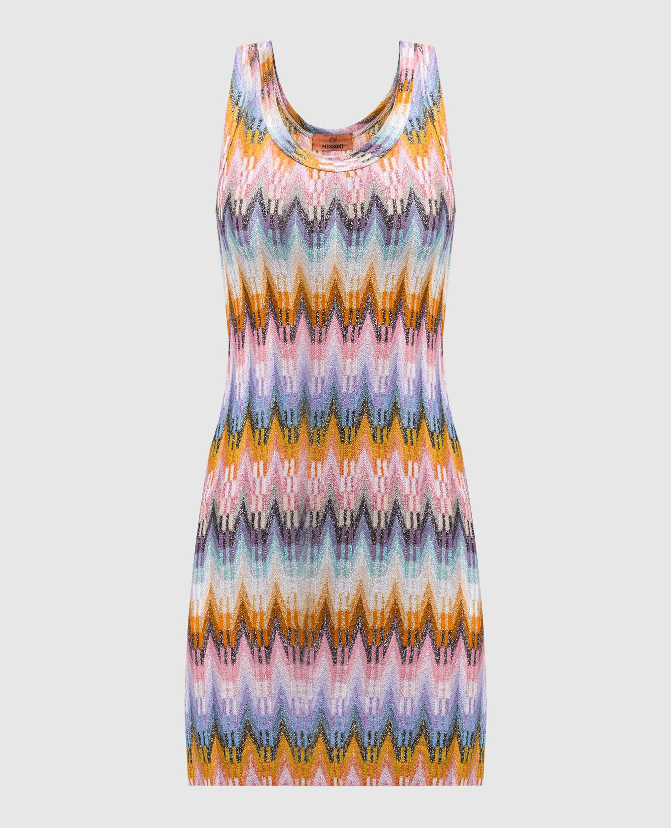 

Платье мини с люрексом в узор., Разноцветный, Повседневные платья