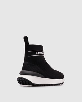 Balmain Дитячі чорні снокери з логотипом BX0R26Z0464