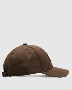 Stone Island Дитяча кепка кольору хакі з вишивкою емблеми логотипа K1S169100912S0065