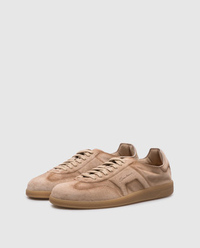 Santoni Бежеві замшеві кеди OLY CUBE MBPL22072FARTSE2