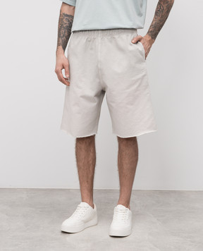 Maison Margiela MM6 Зеленые шорты с вышивкой логотипа SH2MU0015M35439