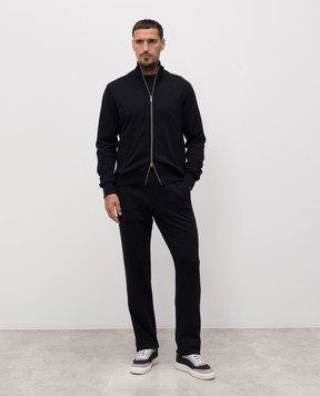 CAPOBIANCO Синяя спортивная куртка из шерсти 19M456BT00