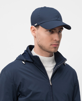 Enrico Mandelli Синяя кепка с гравировкой логотипа CAP401519V