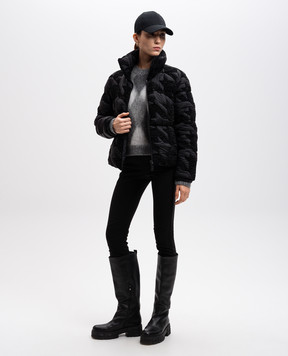 Moncler Серый свитер с шерстью в геометрический узор. J20939C00012M1133