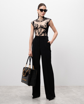 Balmain Черные брюки из шерсти EF1PO160WC09