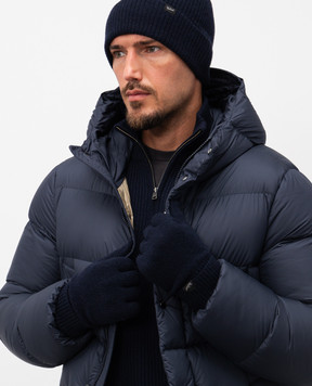 Woolrich Голубые перчатки с шерстью с нашивкой логотипа CFWOAC0347MRUF0659