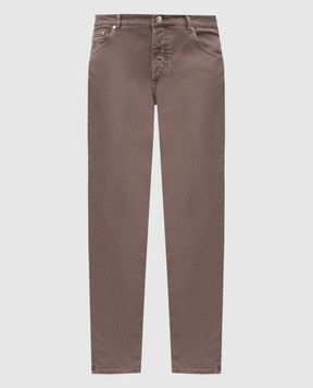 Brunello Cucinelli Коричневые джинсы с логотипом M277UD3210