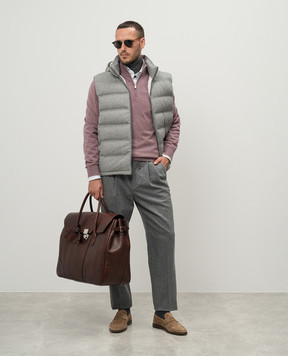 Brunello Cucinelli Серый гольф из шерсти и кашемира M2400103