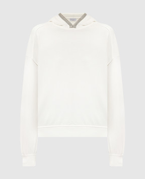 Brunello Cucinelli Белые худи с цепочкой мониль MN05NHR209