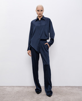 Tom Ford Синя блуза із шовку CA3211FAX881