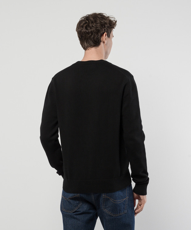 AMIRI Черный свитер ARTS DISTRICT CREW с контрастной вышивкой AMKNCW1022 изображение 4