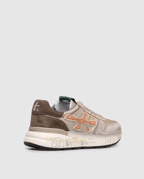 Premiata Комбинированные кроссовки MICK цвета хаки с логотипом MICK