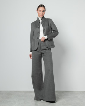 Loro Piana Серые брюки клеш Loy из кашемира FAN6752