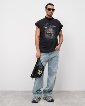 Balenciaga Голубые джинсы с нашивкой логотипа 810786TRW55