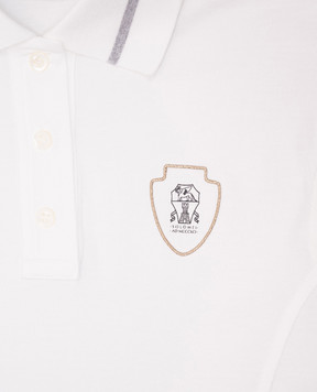 Brunello Cucinelli Детское белое поло с логотипом логотип B0T81T441C