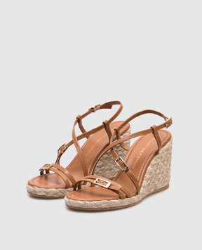 Stuart Weitzman Коричневые кожаные босоножки GEORGIE SK804