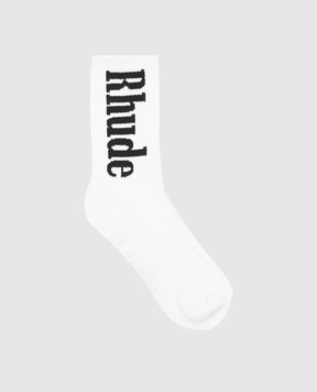 Rhude Білі шкарпетки з логотипом RHPS25SO02117