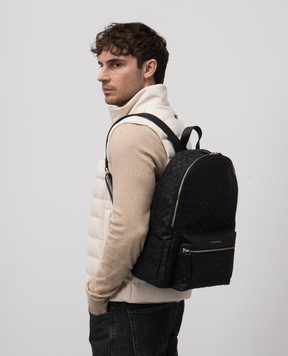 Orciani Чорний шкіряний рюкзак Chevrette Woven P00711CHWNER