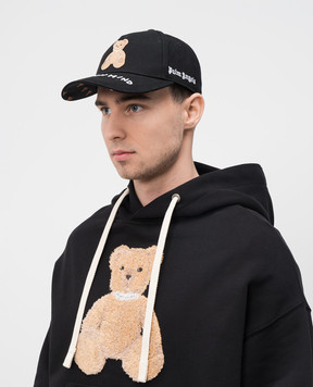 Palm Angels Черная кепка Bear in mind с вышивкой логотипа PMLB108S25FAB004