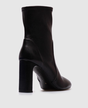 Stuart Weitzman Черные кожаные ботильоны BABETTE SL544
