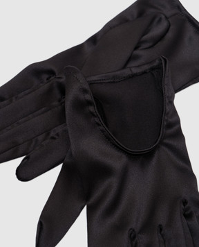 Dolce&Gabbana Черные перчатки из шелка FG125AFURAG