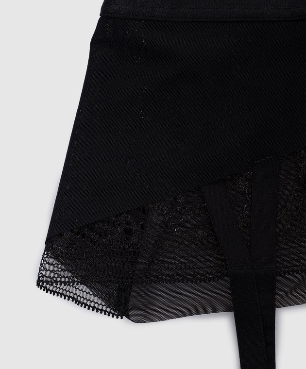 Wolford Черный пояс для чулок True Blossom с кружевом 52656 изображение 3