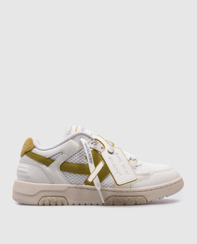 Off-White Белые комбинированные кроссовки Slim Оut Оf Оffice OWIA276F24LEA001